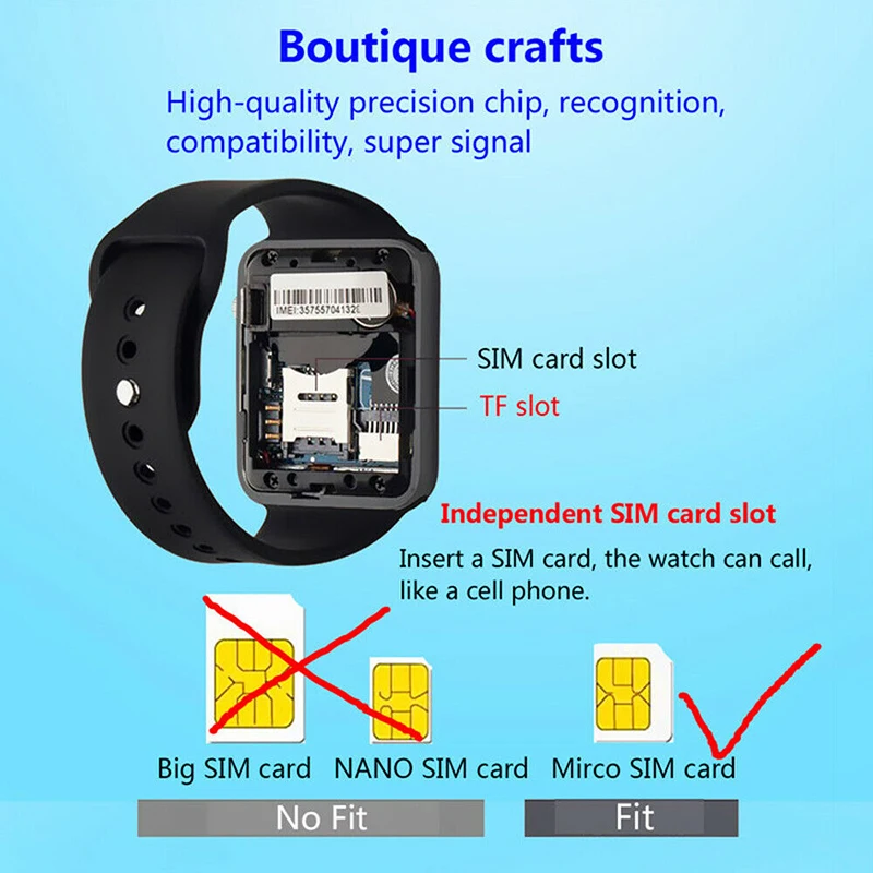 Pohiks Children Kids G10A 1.44'' Touch Screen Smart Watch Anti-lost GPS Tracker Wearable Device Tracker Kids Safe Monitor Watch