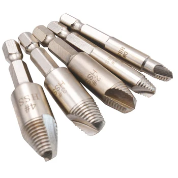 

5 Pcs Remove Set Easy Out High Speed Steel Bolt Portable Extractor Screw Drill Bits Power Tools Damaged Hexagon Pattern Small
