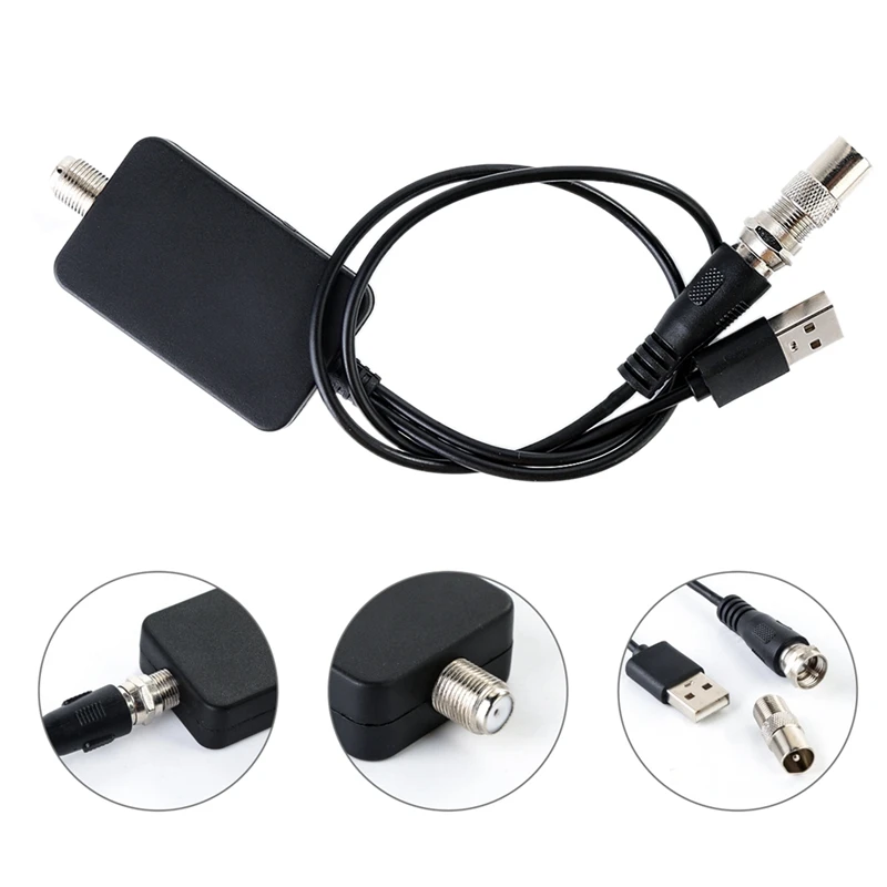 New TV Antenna Amplifier Signal Booster for Cable TV Aerial Adapter USB Low Noise Easy Installation Digital HD 25DB