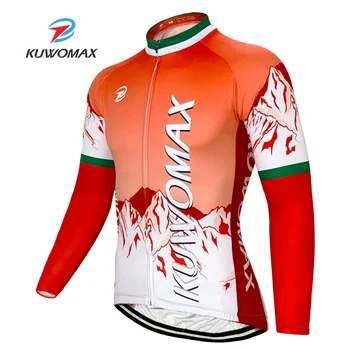

KUWOMAX Quick Dry MTB Cycling Jerseys Spring Long Sleeve Men Maillot Ropa Ciclismo Bike Clothing Summer Cycling Jersey Shirts.