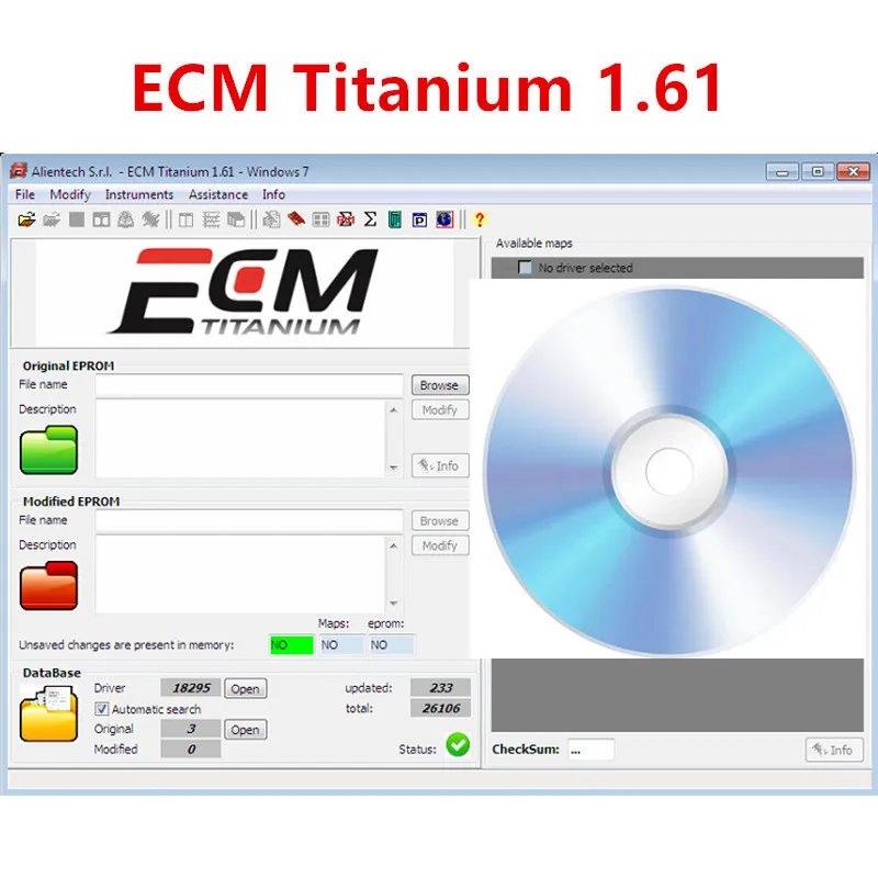 Per Ecu Tool Ecm Titanium 1.61 Con Driver 18259 Ecm 26000 Driver