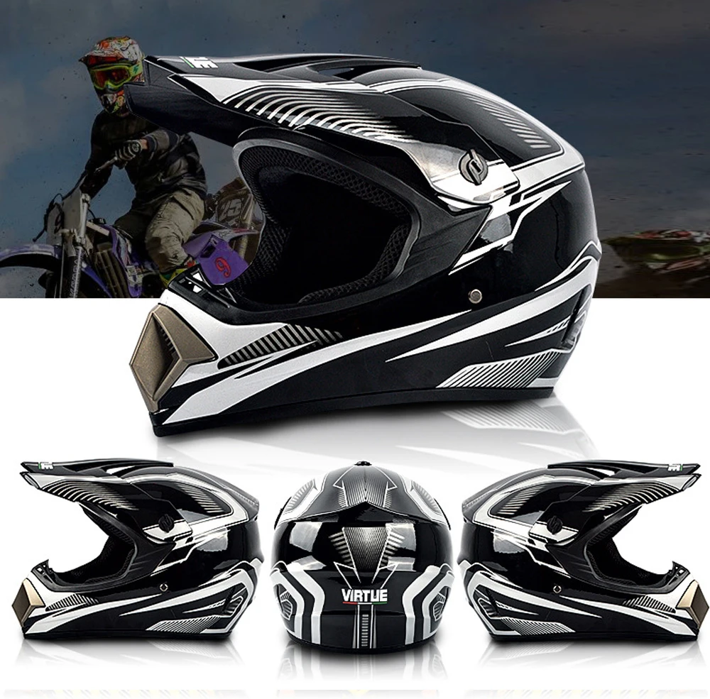 Гоночный Кроссовый мотоциклетный шлем DOT Casque Moto Capacete Moto Casco бездорожье полное лицо винтажный Кроссовый шлем для женщин 3 подарка