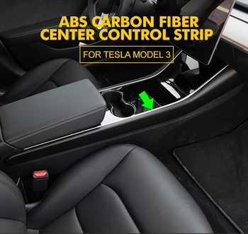 

Model3 Car Carbon Fiber ABS Side Trim for Tesla Model 3 Accessories Protector Cover Model Y Central Console Strip Protection