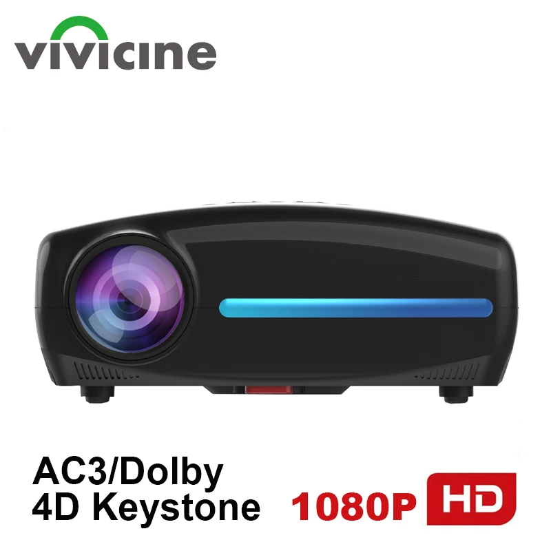  Vivicine S2 Newest 1080p ProjectorOption Android 9.0 HDMI USB PC 1920x1080 Full HD LED Home Theater