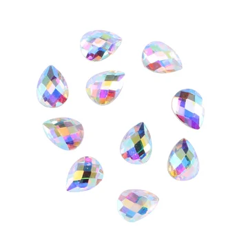 

10pcs Imitation Crystal Nail Art Gems Flat Backs Nail Art Rhinestones Accessories DIY Decoration for Nail Art DIY Crafts (6x8MM