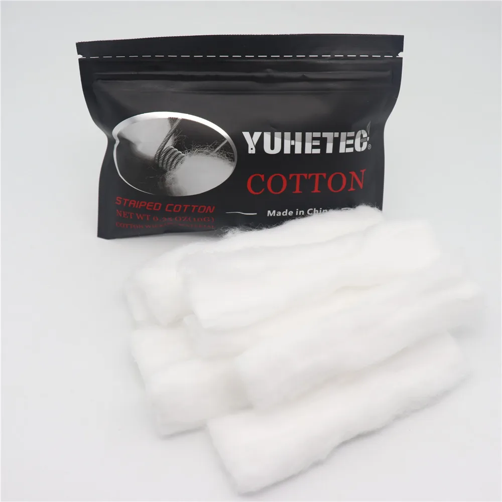 

YUHETEC Cotton RDA RBACon RTA RDTA Atomizer 510 for Vape DIY Cotton Prebuilt Coil Accessories Electronic Cigarette 5 bag