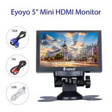 Eyoyo EM05C 5-дюймовый мини-монитор 800X480 Цвет ЖК-дисплей Экран заднего вида Камера монитор для заднего вида Камера обратный помочь
