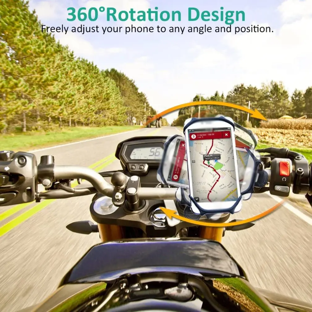 Universal 4.0-6.5 inch Bicycle Mobile Phone Holder for iPhone Samsung Xiaomi Huawei Cell Phone Bike Cycling Handlebar Bracket