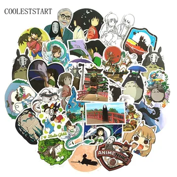 

50Pcs/Set Miyazaki Hayao Anime Stickers Spirited Away Stickers For Motorcycle Trunk Refrigerator Laptop Scooter Toys Sticker