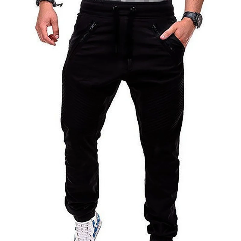 Men Casual Joggers Pants Solid Thin Cargo Sweatpants Male Multi-pocket Trousers New Mens Sportswear Hip Hop Harem Pencil Pants 4