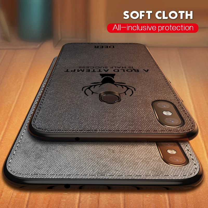 

Cloth Texture Phone Case For Xiaomi Mi 8 A2 A1 Lite Max 3 Mi5X Mi8 Mi6X Redmi Note 5 6 Pro 6A 5A 5 Plus Fabric Soft cases