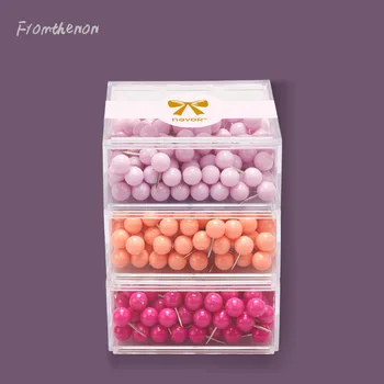 

Fashion Color Push Pins Thumbtack Decorative Pin Tacks Metal Thumb Tacks for Pin Board Cork Map for Girls Gift Stationery