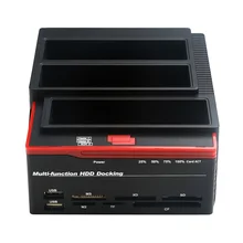 2,5 "/3,5" USB 3,0 до 2 SATA порта 1 IDE порт внешний HDD жесткий диск Док-станция кард-ридер USB3.0 концентратор с OTB/OTC(China)