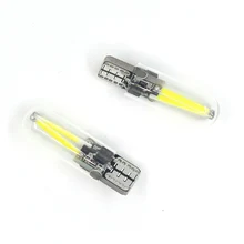2 шт. W5W T10 COB стеклянный светильник машинная маленькая светильник 12V 3W 6500K белый светодиодный автомобиль лампы сигнала поворота автомобиля Дверные огни