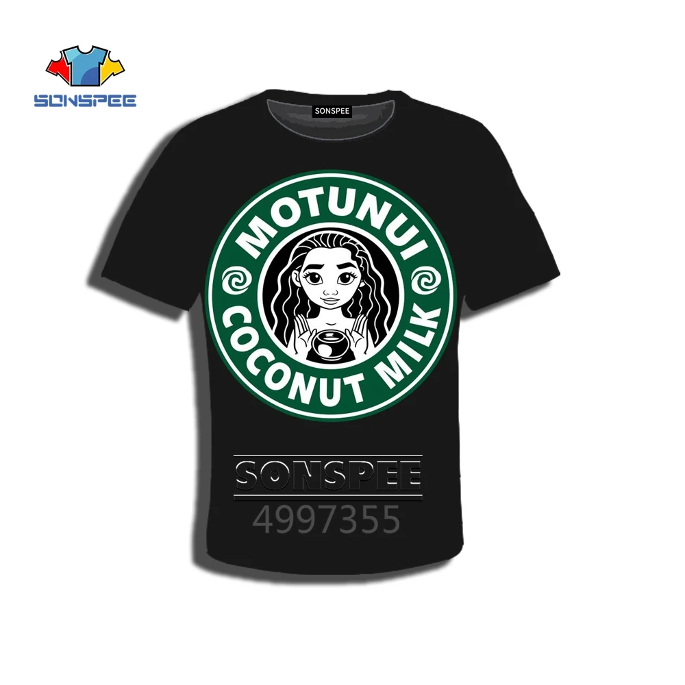 SONSPEE/черная, кофейная, молочная, логотип Harajuku, уличная летняя модная футболка для мальчиков повседневные мужские топы с 3D принтом, забавные детские A528