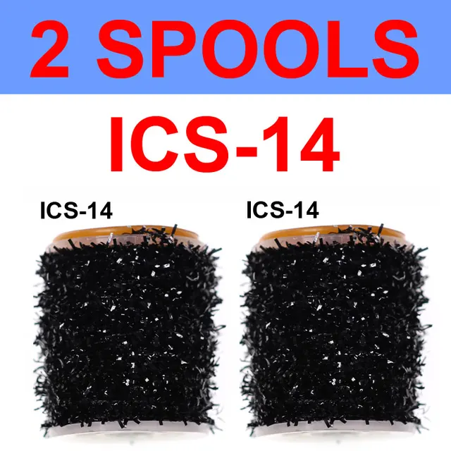 Vampfly 2 Spools Fishing Fly Tying Ice Chenille  Material For Knitting Streamer Fly Marabou Jig Ice Jig Flies Bass Pike Lures ICS14