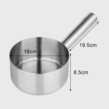 1х кухонные инструменты из нержавеющей стали зеркальная полировка суп молочный Совок с длинной ручкой