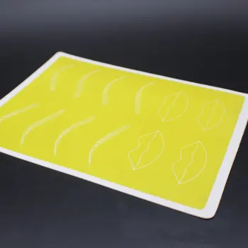 

2Pcs Fake Eyebrow&Lip Tattoo Practice Skin 15cm x 20cm Permanent Makeup Tattoo Practice Skin for Beginners