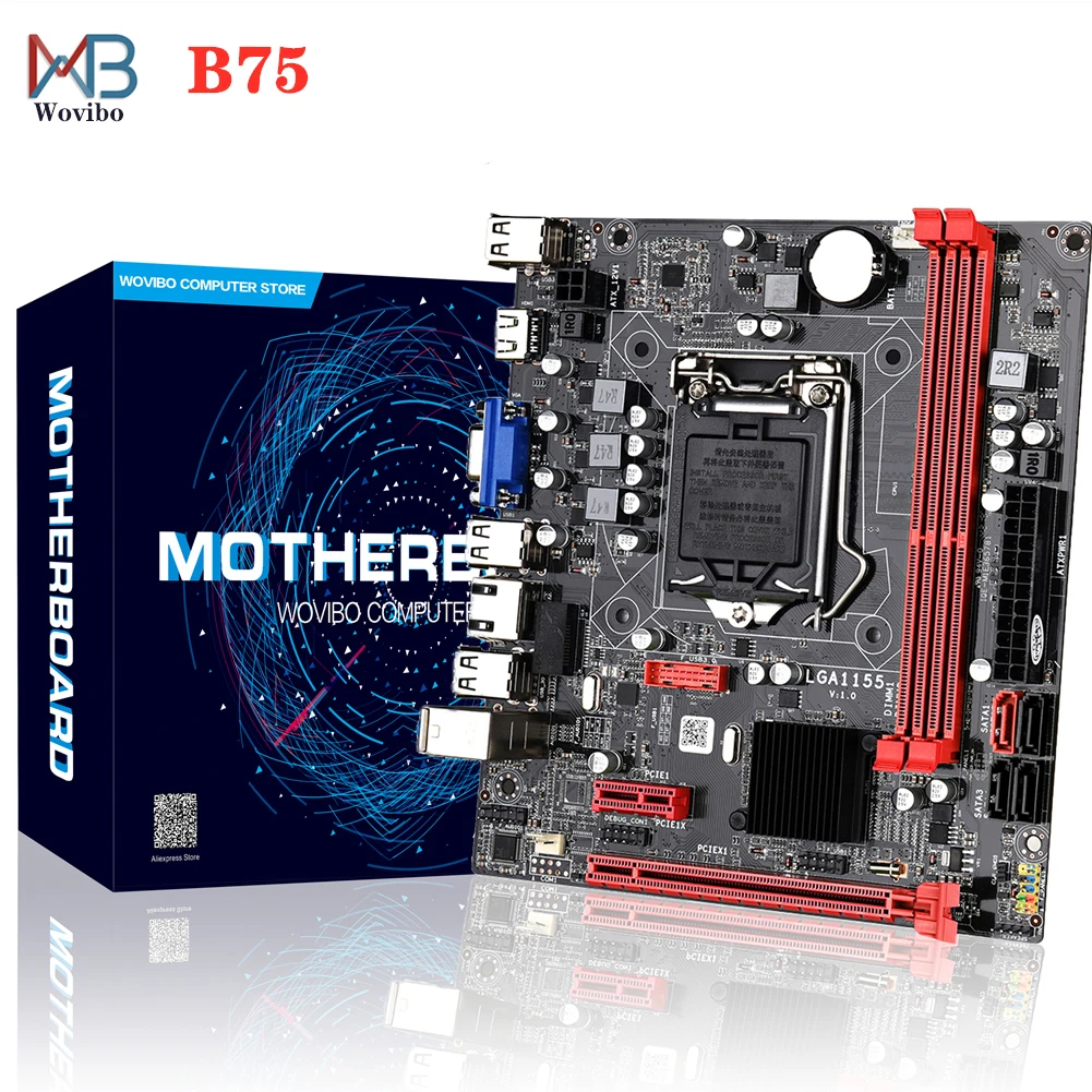 B75 материнская плата LGA 1155 двухканальный 16G DDR3 ПАМЯТЬ SATA III USB 3 0 компьютерная для
