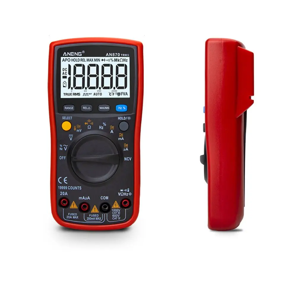 Высокоточный интеллектуальный цифровой мультиметр автоматический многофункциональный электрик цифровой дисплей Aneng An870