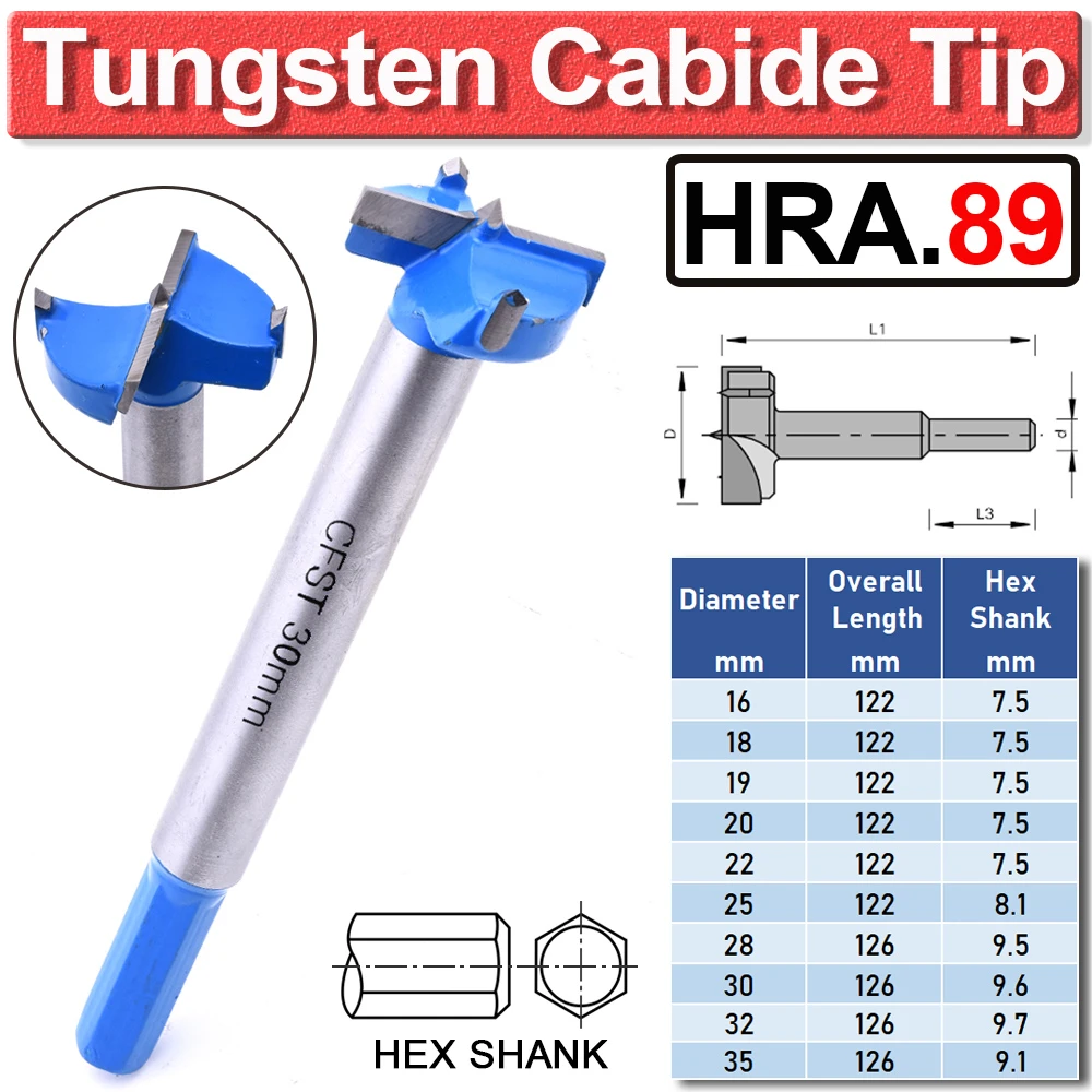 5x Forstner Drill Bit Set Woodworking Boring Hole Saw Cutter Carbide Tip 35-60mm 5x Forstner Drill Bit Set Woodworking Boring Hole Saw Cutter Carbide Tip 35-60mm