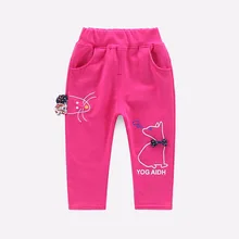 Штаны для малышей штаны для маленьких девочек 1-5 лет повседневные весенние штаны для маленьких детей с изображением кошки и мыши шорты для девочек 2-3 лет