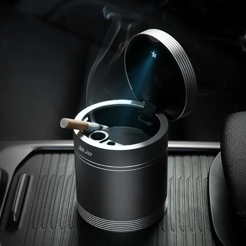 

Car Ashtray LED Light Cigarette Ash Tray Container Smoke Ash Cylinder Smoke Cup Holder Storage Cup Auto Interior Accessoriess