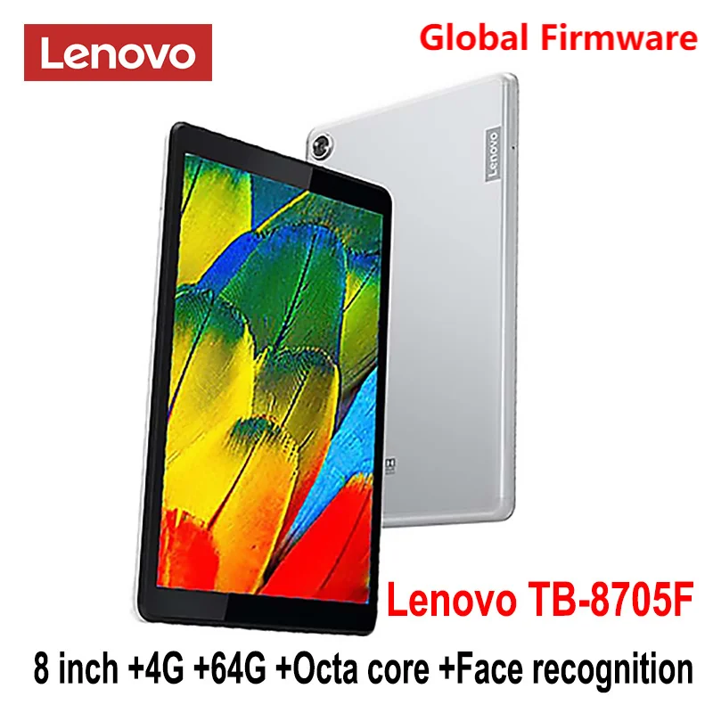 Lenovo M8 smart tablet TB 8705F/N 8 pulgadas 3G/32G RAM 4G/64G ROM Octa Core WiFi /LTE versión 5100mAh cara reconocimiento FHD dolby