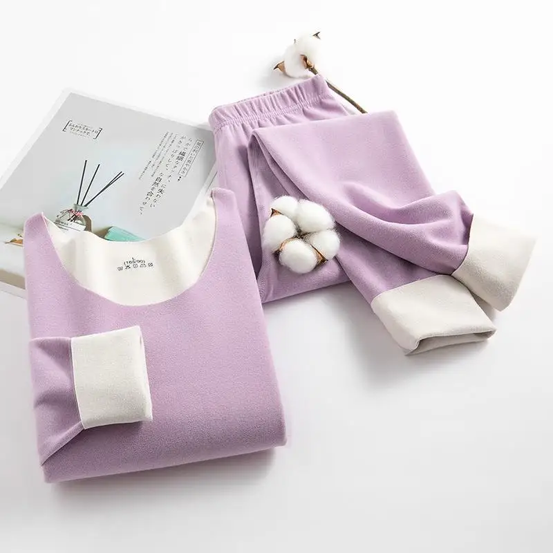 Women Winter Wear Long Johns Thermal Underwear Warm Clothes For Lady Tops Buttoms Set