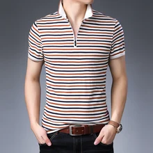 Лидер продаж мужская молния рубашка поло модный дизайн контрастные цвета полосатый хлопок рубашки поло для мужчин короткий рукав одежда