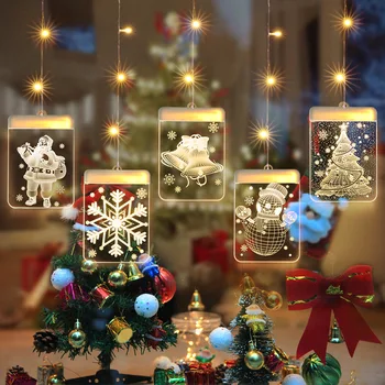 

Santa Claus Elk Bell LED Fairy Lights Navidad Christmas Decorations for Home New Year Ornaments Navidad 2020 Christmas Natal