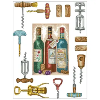 

Red wine patterns Counted Cross Stitch 11CT 14CT 18CT DIY Chinese Cross Stitch Kits Embroidery Needlework Sets