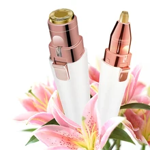 2 в 1 для женщин для удаления волос мини электрический триммер для бровей светодиодный индикатор USB перезаряжаемая Бритва для лица Бритва для пространства над губами эпилятор