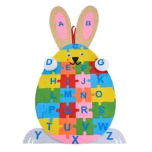 Головоломка Забавный Пасхальный кролик DIY яйцо в форме алфавита головоломки кулон для детей партии игры