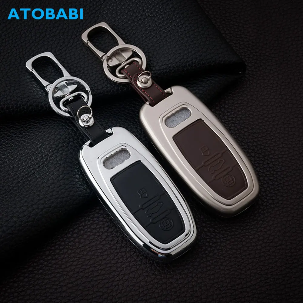 NEW FOR AUDI KEYCHAIN/KEYRING BLUE SUEDE LEATHER A4,A5,A6,A7,A8,S4,S5,S6,Q5,Q7