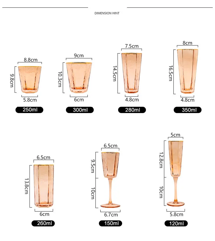 2 шт шестигранный молоток с узором бокал для шампанского вина стакан для воды Янтарный Кристалл Стекло для шампанского бренди бокал для виски Кубок