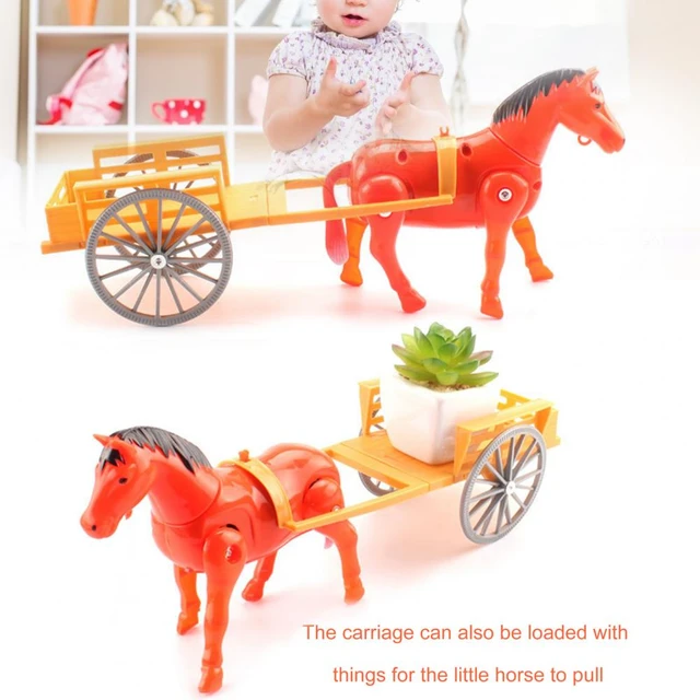 Animal vento-up brinquedo seguro de plástico andando pulando cavalo vento  até brinquedo presente de natal brinquedo de corda cavalo relógio brinquedo  - AliExpress