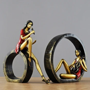 

Nordic Art Figures Crafts Decoration Is Now Simple Living Room TV Cabinet Wine Cabinet Layout Modern Home Decoration Accessories