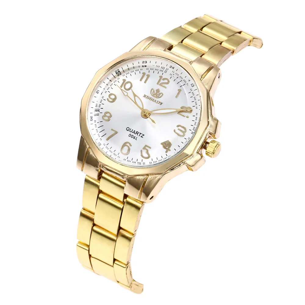 rocawear watch and bracelet set Gold Women Watch Ladies Creative Alloy Women's Bracelet Watches Female Digital Quartz Clock Relogio Feminino Montre Femme часы best Women's Bracelet Watches Women's Bracelet Watches