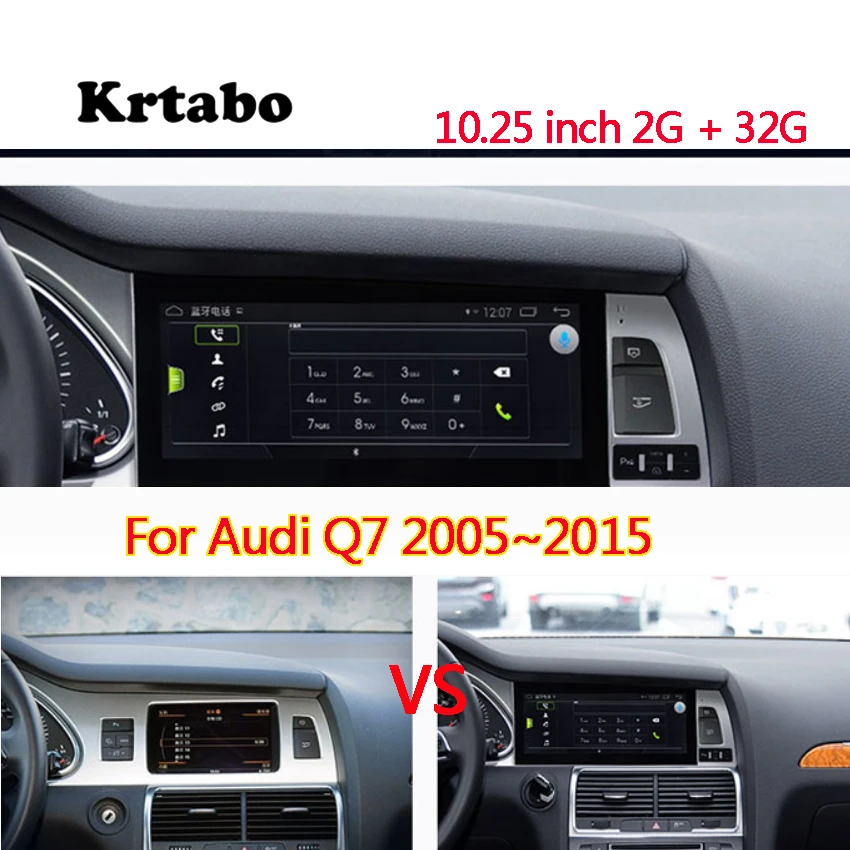 For Audi Q7 2007 2008 2009 20102015 10.25" Android 7.1 Car Radio GPS