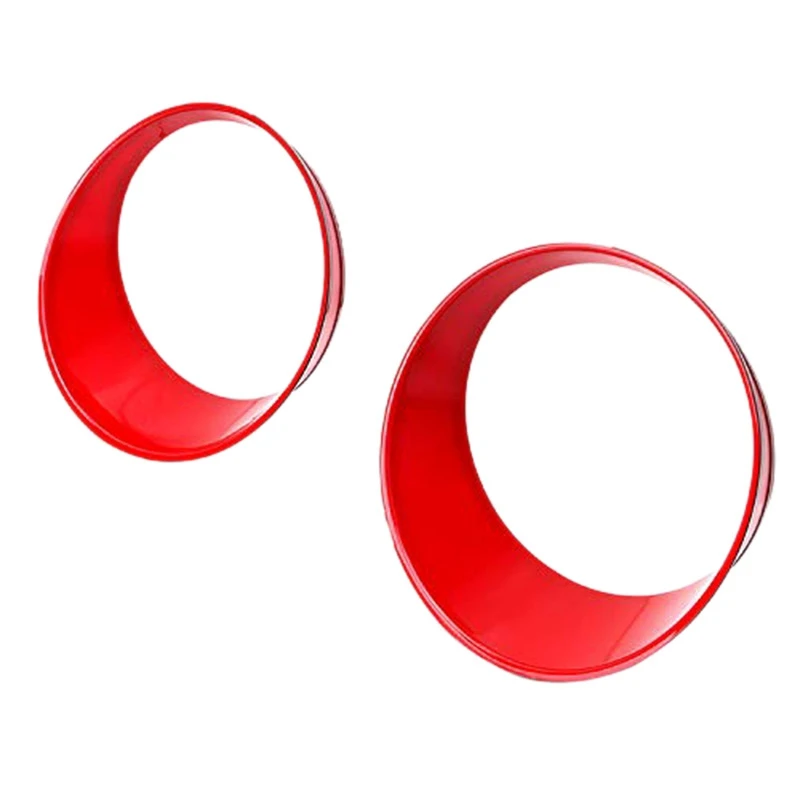 

Red Front Light Covers Headlight Covers Headlight Trim Cover Bezels For 2018- Jeep Wrangler Jl