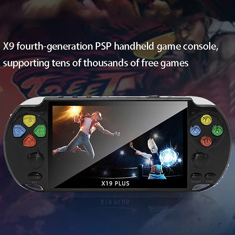 X19 PLUS Ретро портативная Аркада 5 1 дюйма PSP игровая консоль большая Sn NES GBA двойная