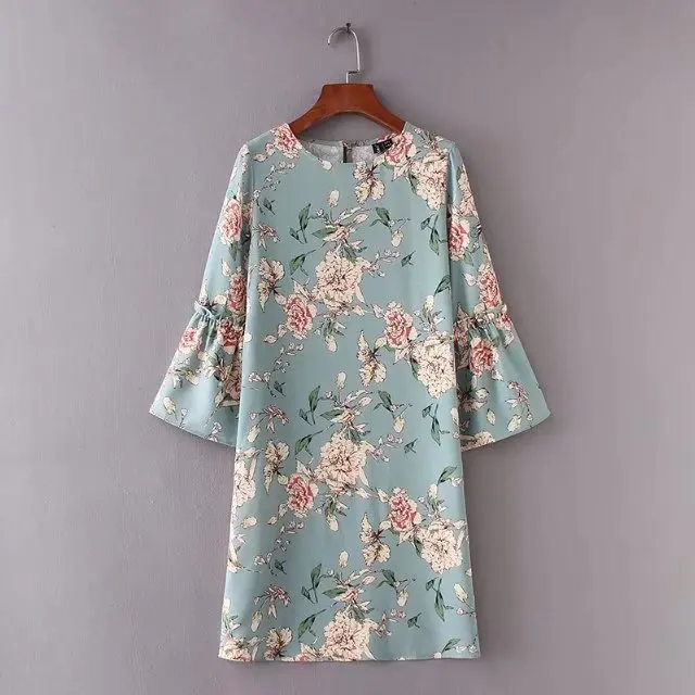 

2018 Western Style Spring And Summer WOMEN'S Dress New Style Pastoral Style Loose-Fit Elegant Dress