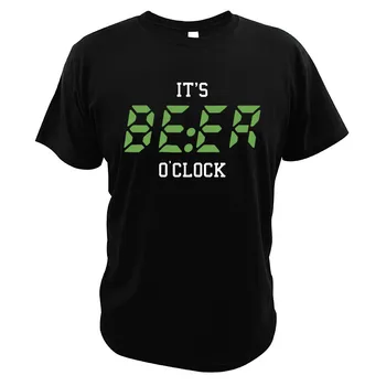 

It's Beer O'Clock T Shirt Slogan Pub Drinking Novelty Joke Funny 100% Cotton Crew Neck Best Gift Summer Clothing