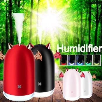 

230ml Air Humidifier Portable Mini Little Devil USB Fine Mist Air Humidifier With Night Light For Home Office Car Freshener