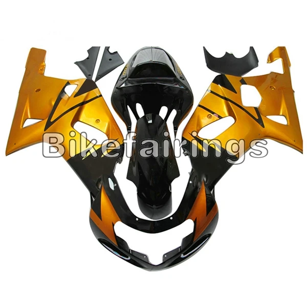 Золотой черный обтекатель комплект+ чехол на сиденье для Suzuki GSXR600 GSXR750 K1 2000 2001 2002 2003 GSXR600-750 ABS пластик мотоцикл капот