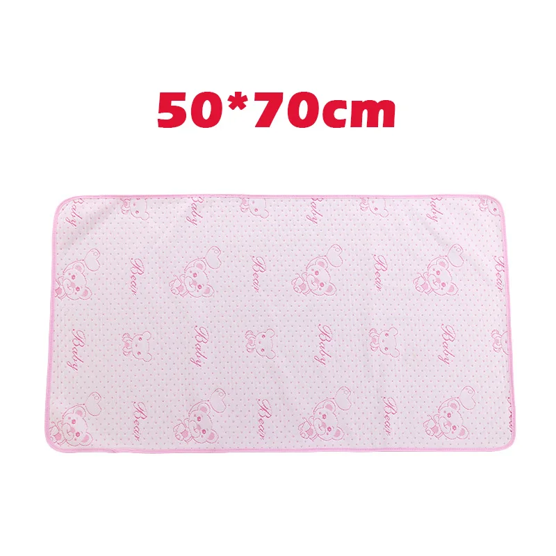 Pink 50x70 Детский коврик для смены подгузника, портативный складной моющийся Водонепроницаемый Матрас, коврик для путешествий, коврики для подушек, многоразовая накладка - Цвет: Pink 50x70