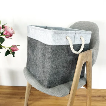 

Square Felt Cloth Dirty Laundry Basket with Handle Home Clothing Loundry Storage Baskets Sundries Kids Toy Storage Organizer Box