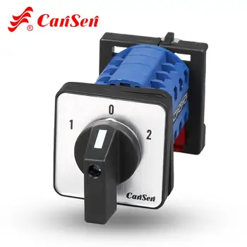 

Manual Changeover Switch 1-0-2 1P, 2P, 3P, 4 Pole CANSEN LW26-20 CA10 Ith 20A 35mm Din-rail mounting