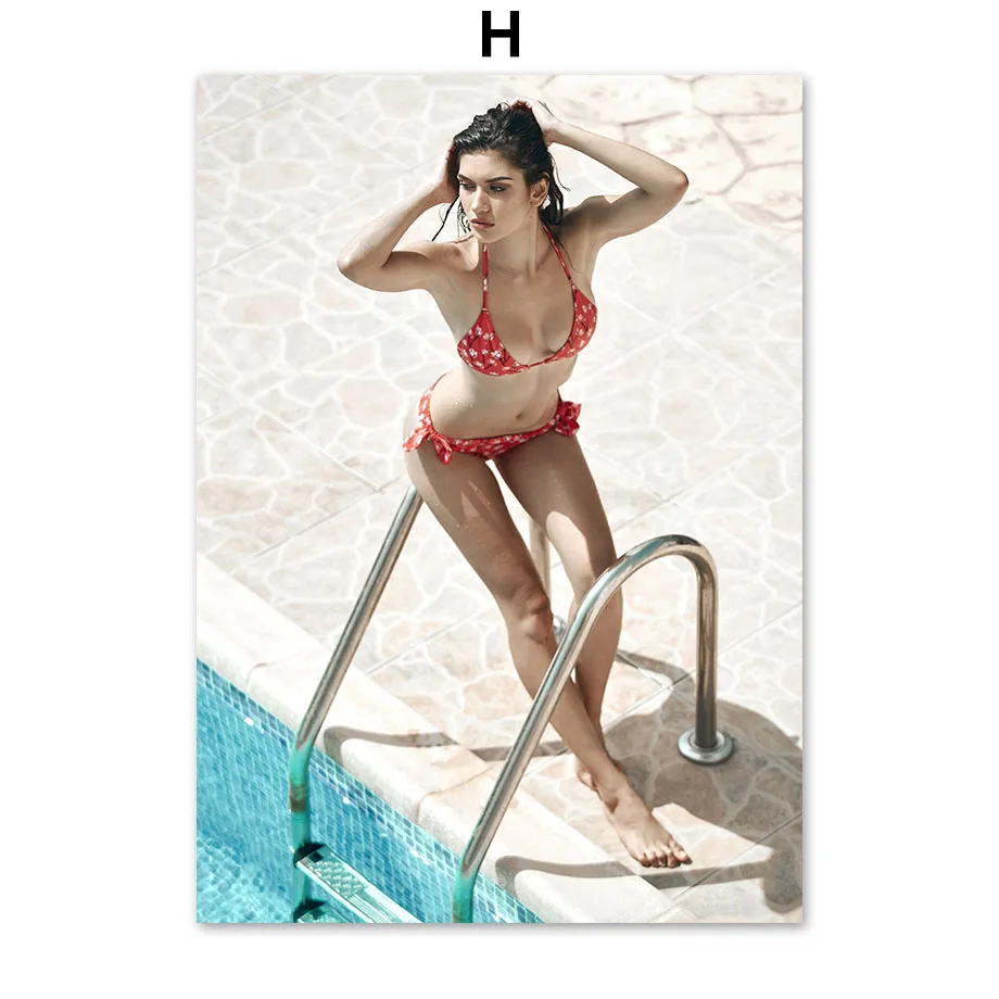 Sea-Beach-Pineapple-Girl-Swimming-Pool-Nordic-Posters-And-Prints-Wall-Art-Canvas-Painting-Wall-Pictures (10)